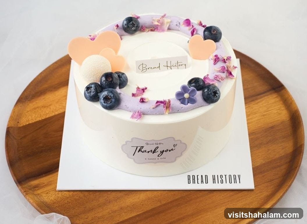 Blueberry and Heart Cake