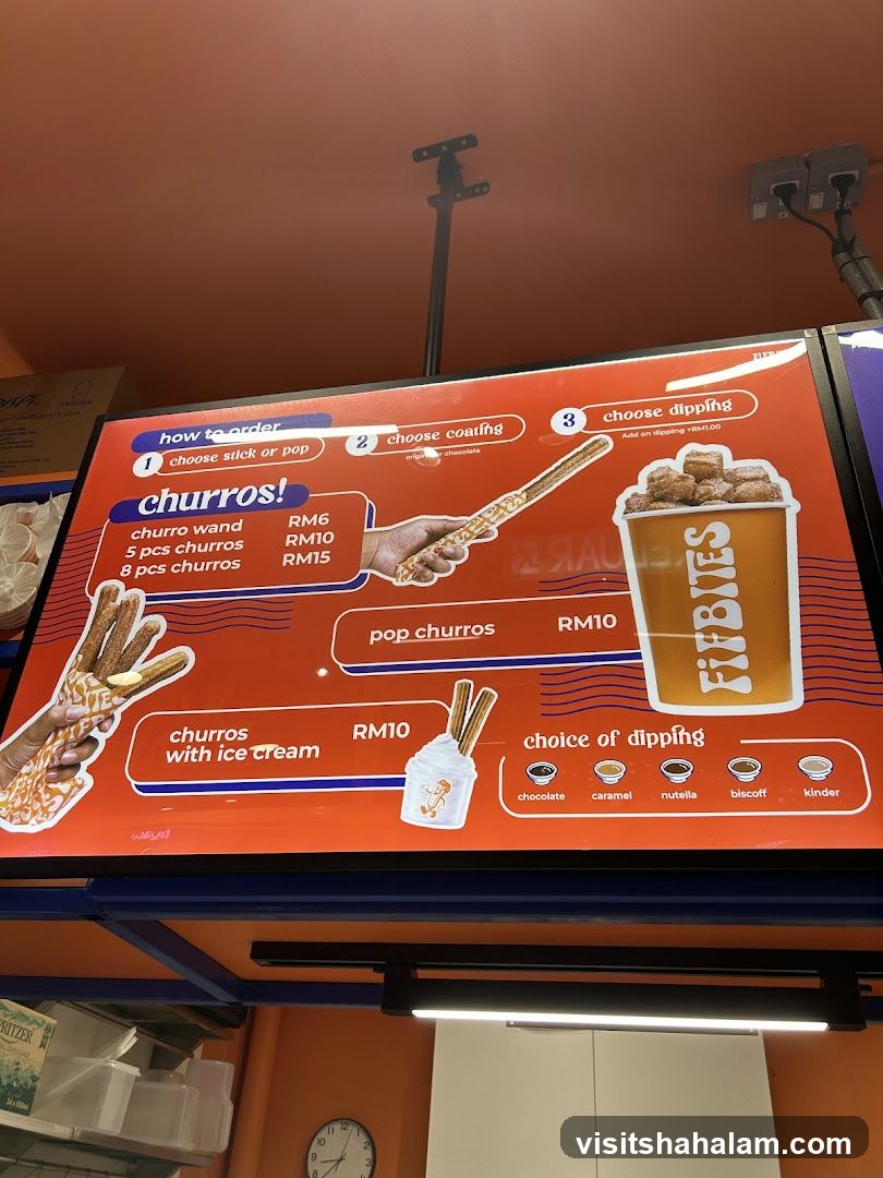 Churros Menu