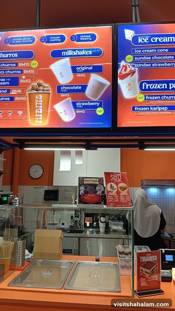 Churros and Milkshakes Menu