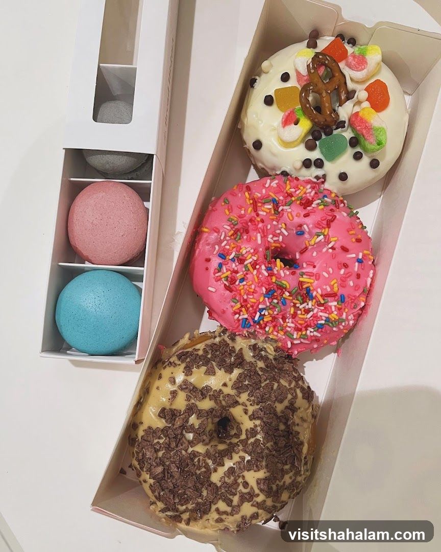Assorted Donuts and Macarons