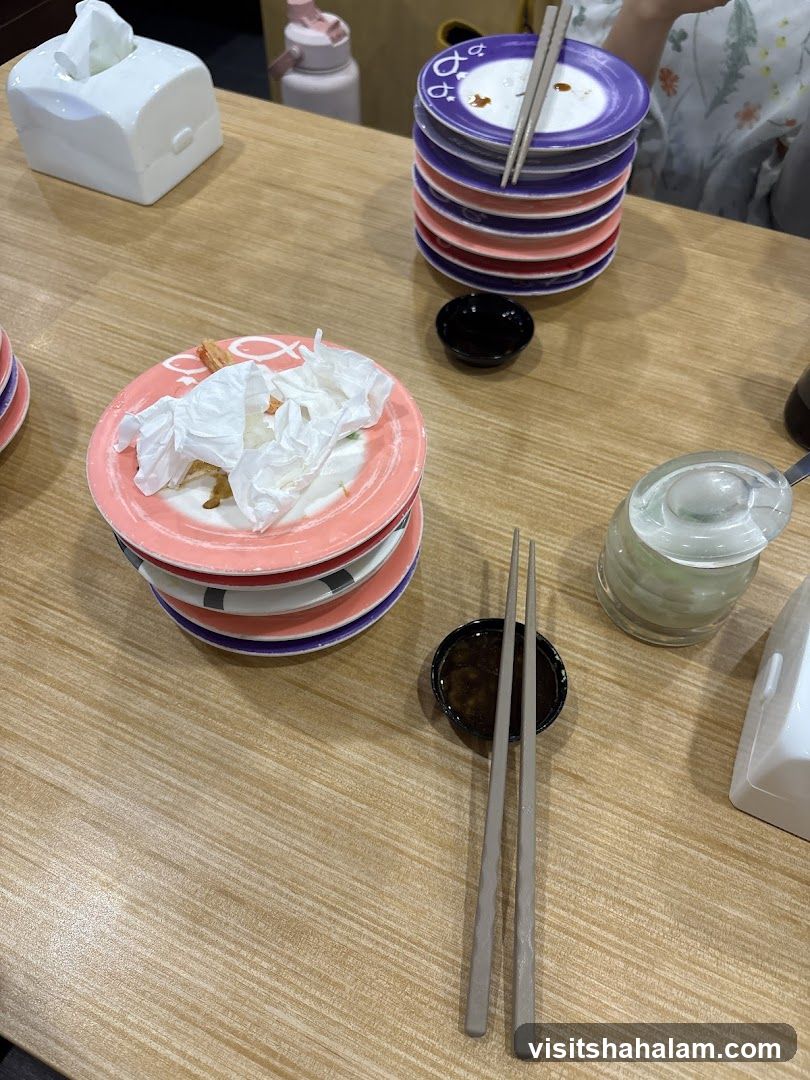 Sushi Plates and Condiments