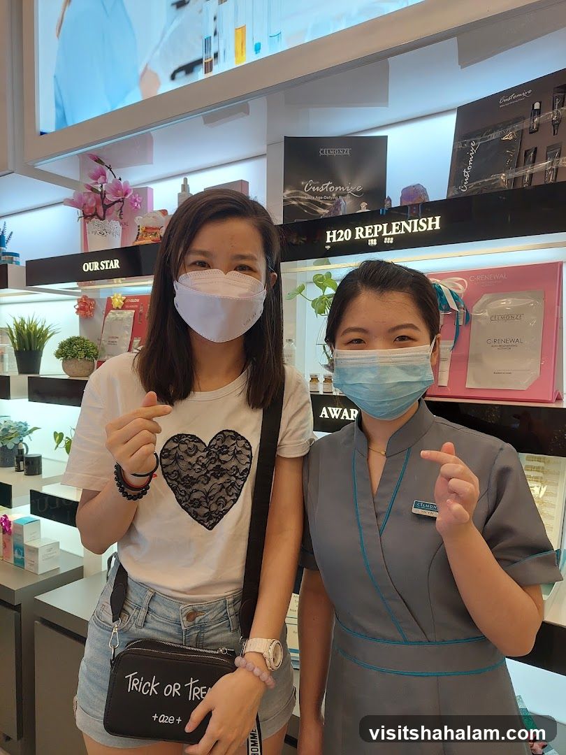 Two Women Posing in a Store