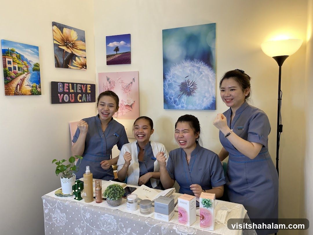 Four women celebrating