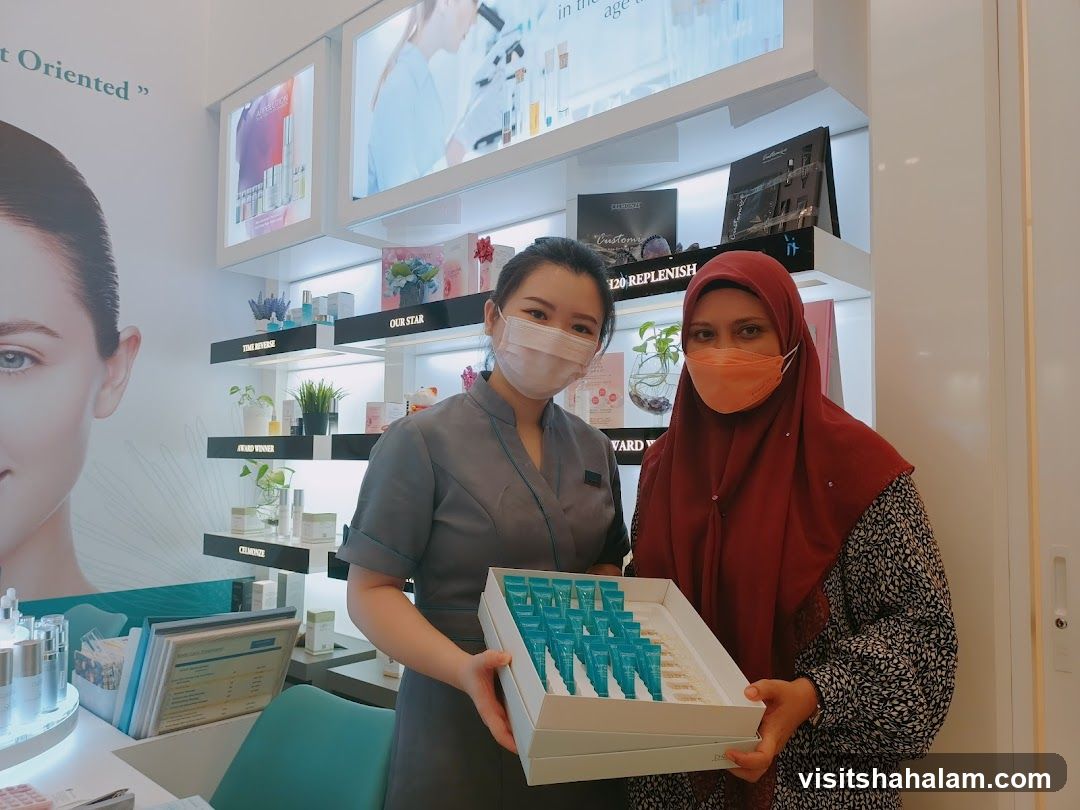 Two Women Holding Skincare Products