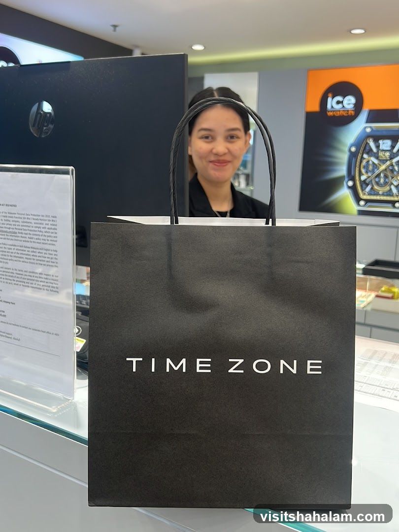 Shopping Bag with Time Zone Logo