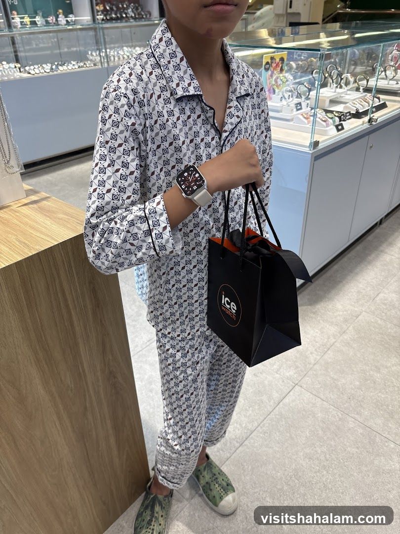 Person in Pajamas Holding an Ice Watch Bag