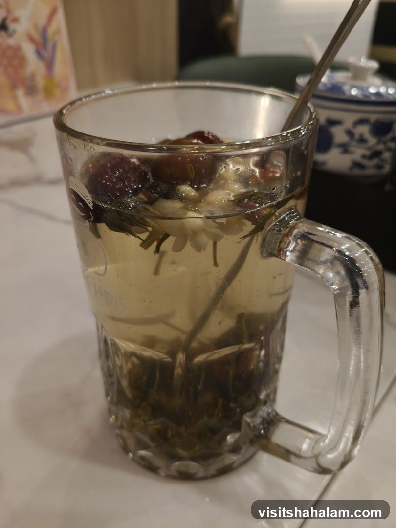Herbal Tea in a Glass Mug