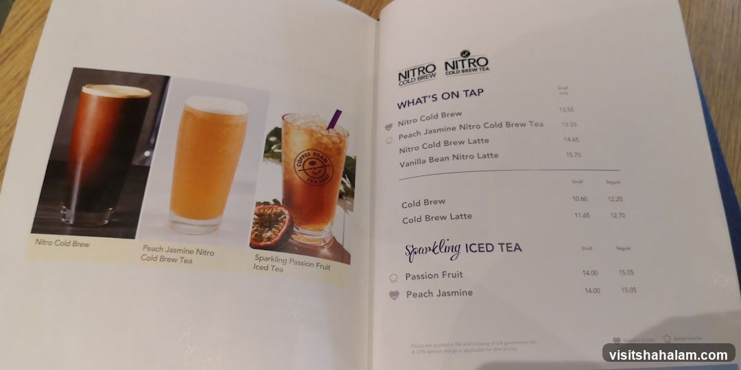 Nitro Cold Brew & Sparkling Iced Tea Menu