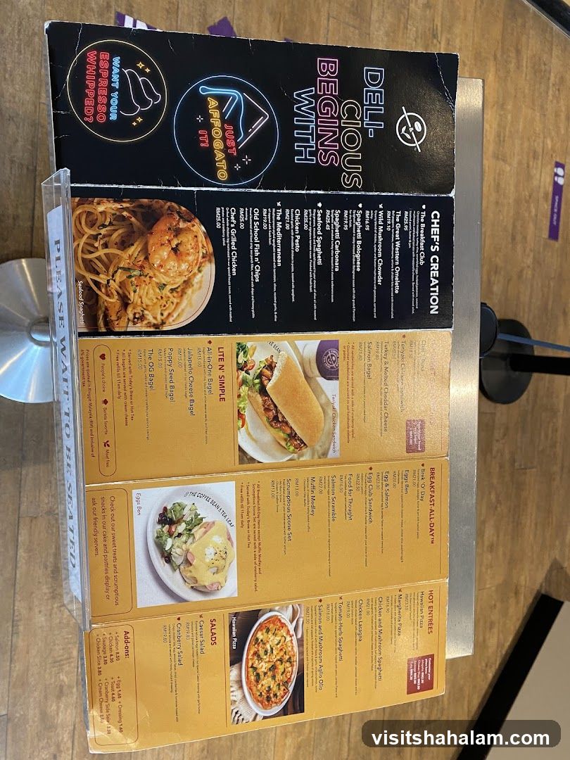 The Coffee Bean & Tea Leaf Menu