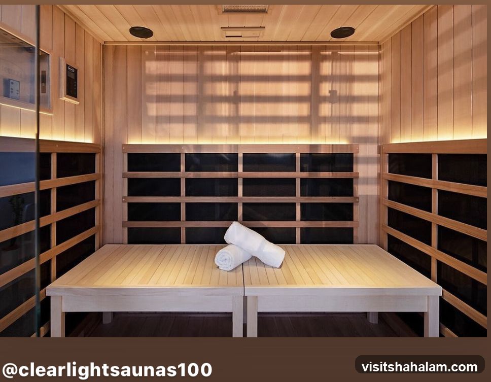 Interior of a sauna