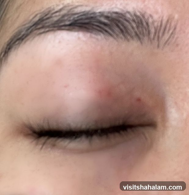 Close-up of a closed eye