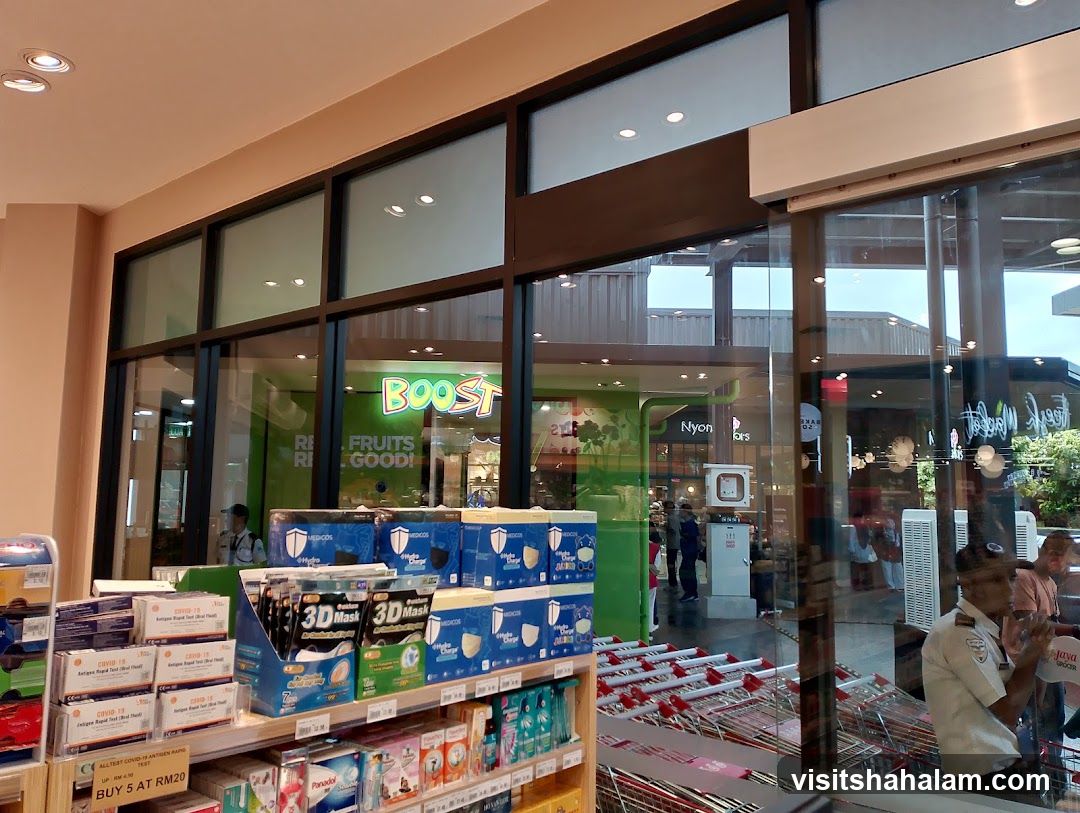 Supermarket Interior with Health Products