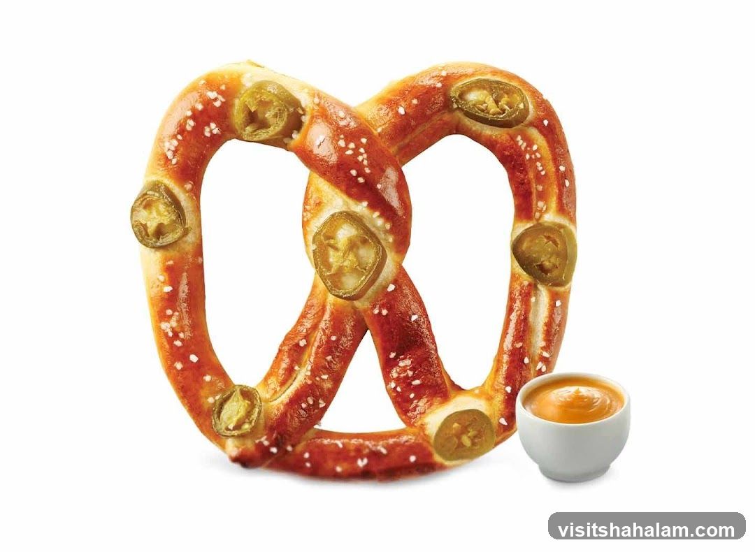 Jalapeno Pretzel with Cheese Dip