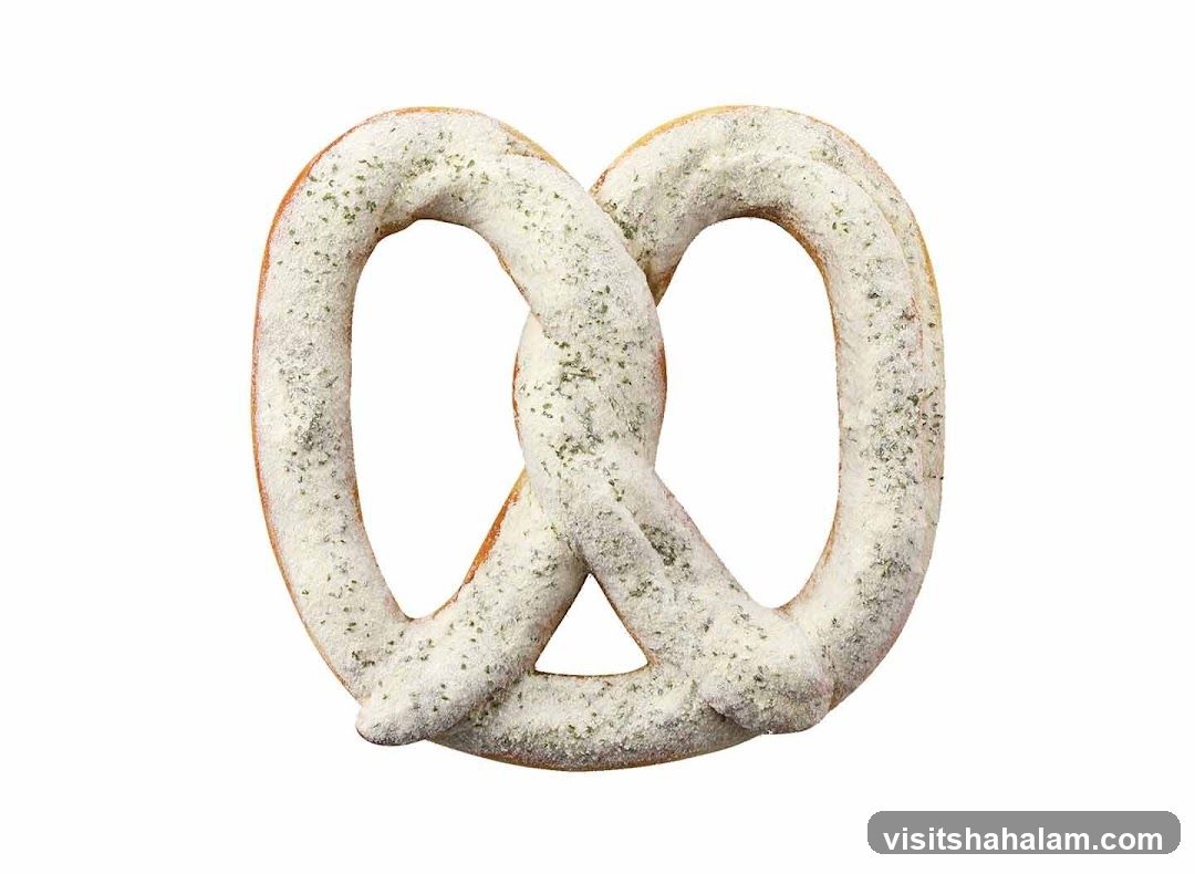 Pretzel with white seasoning