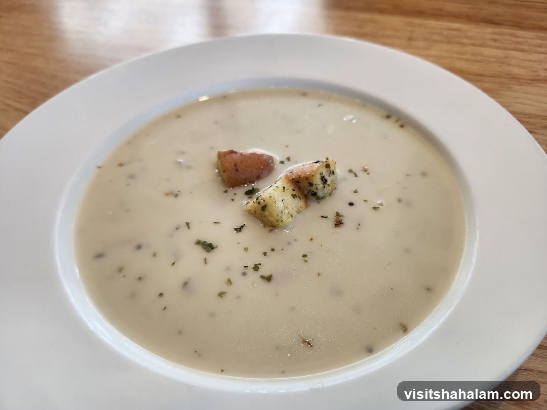 Creamy Soup with Croutons