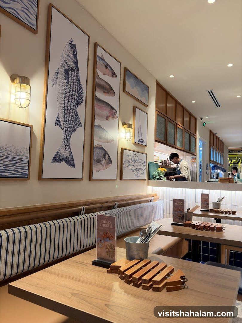 Restaurant Interior with Fish Art