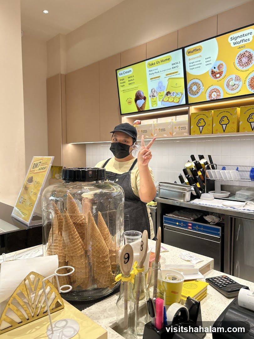 Ice Cream and Waffle Shop Counter