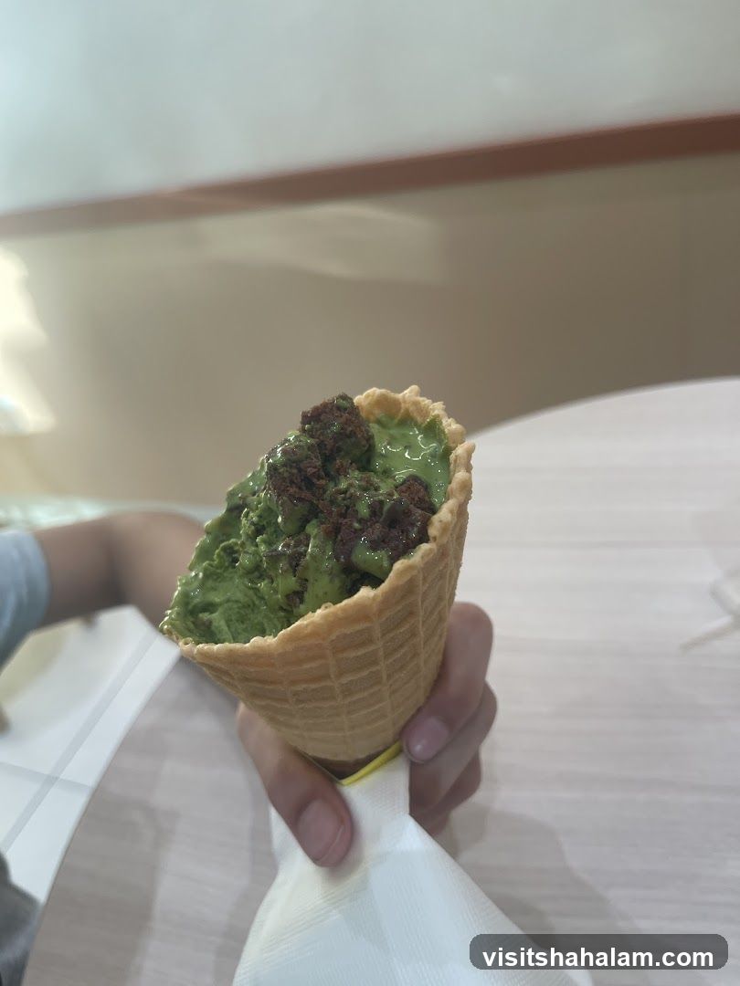 Green Tea Ice Cream Cone