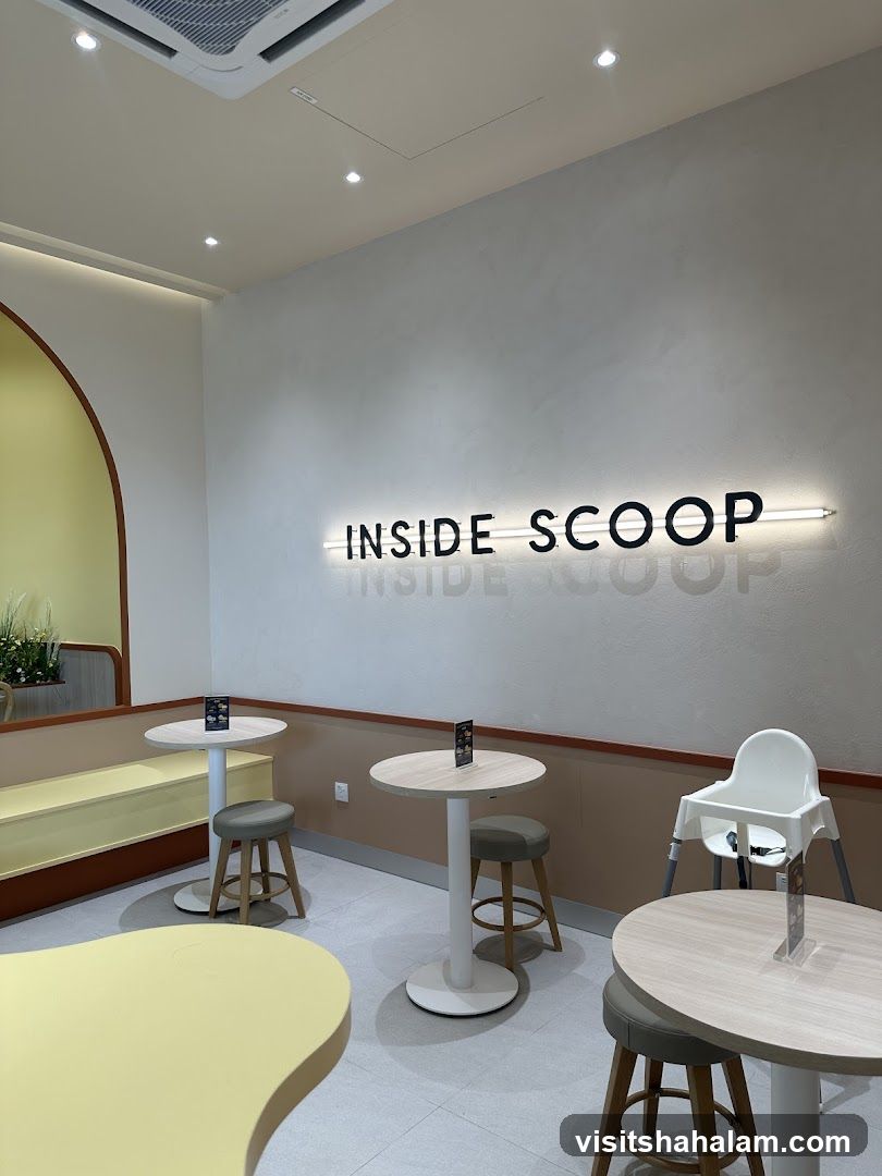 Inside Scoop Cafe Interior