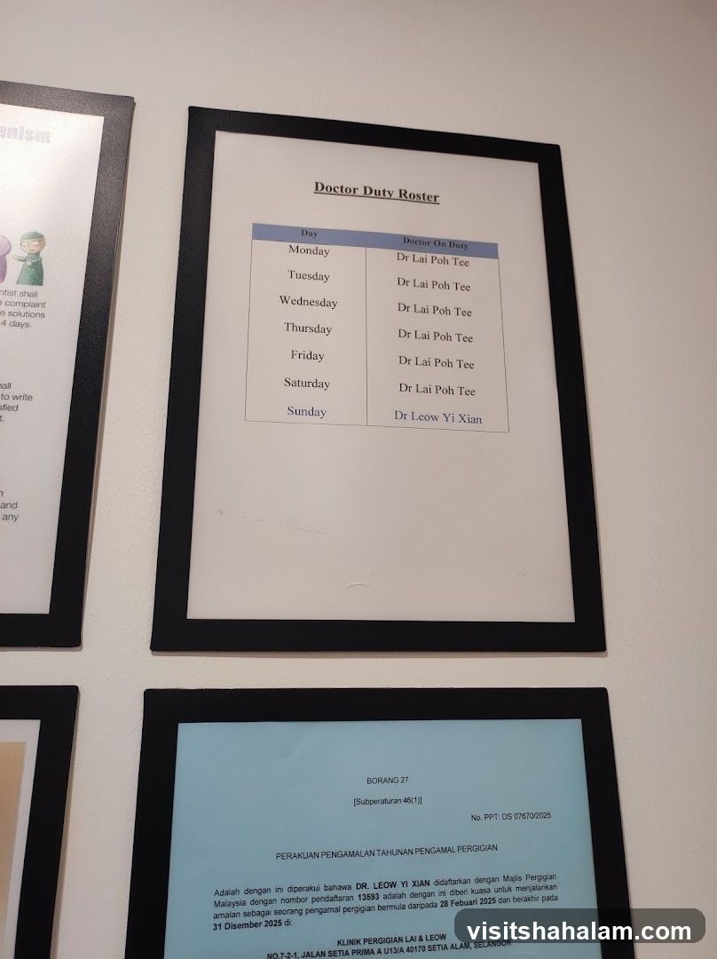 Doctor Duty Roster and Annual Practicing Certificate