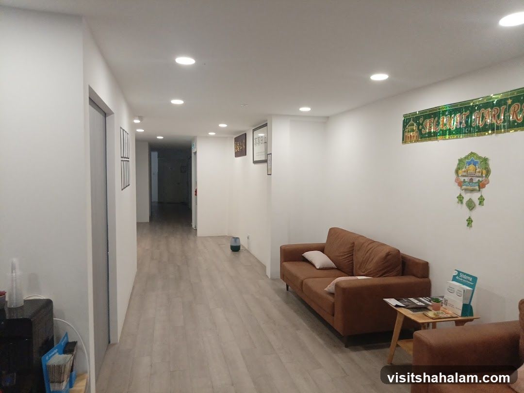 Waiting Area with Couches and Decorations