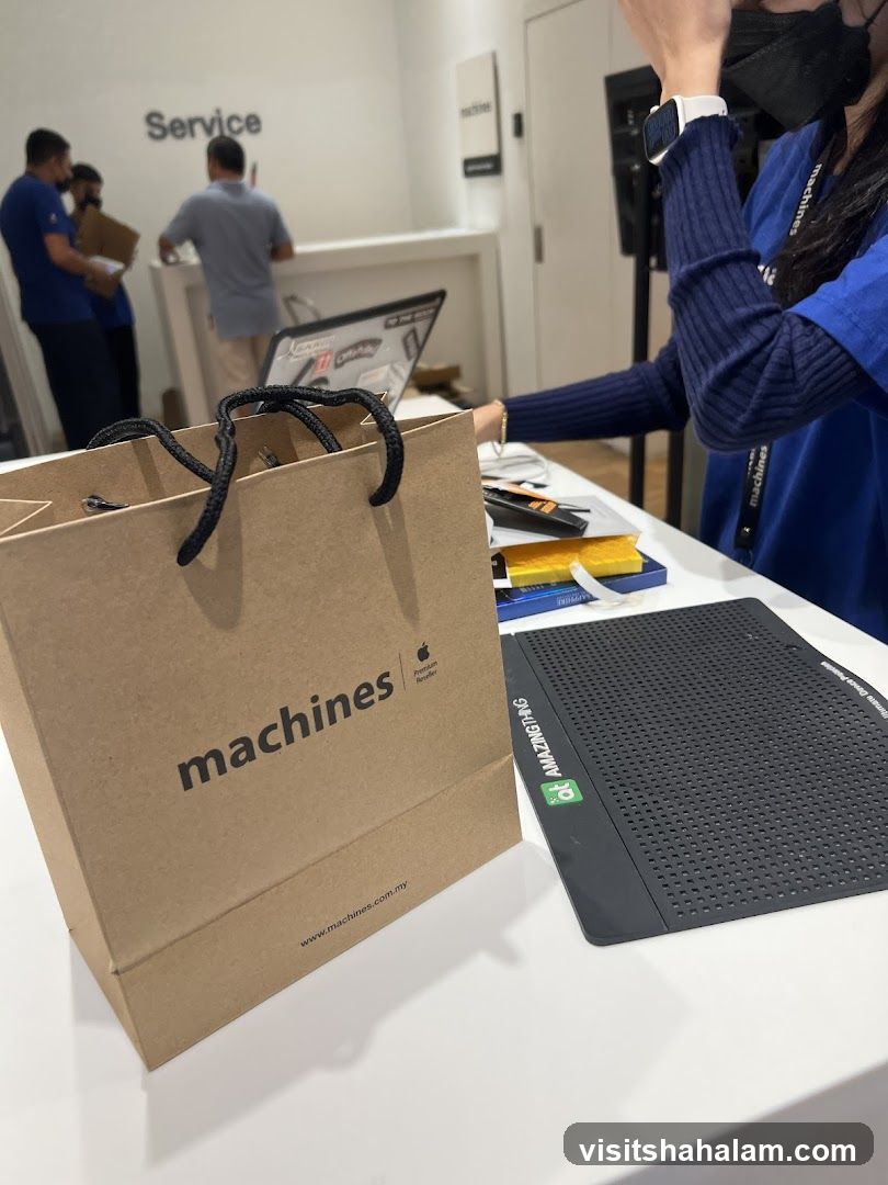 Service Counter with Shopping Bag