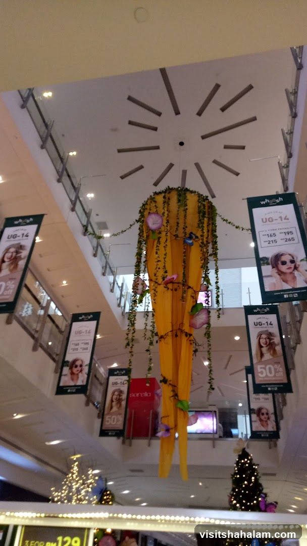 Mall Interior with Decorations