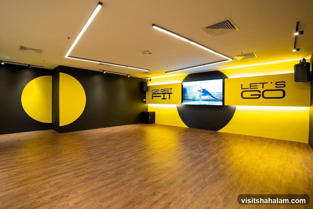 Gym Interior with Motivational Signage