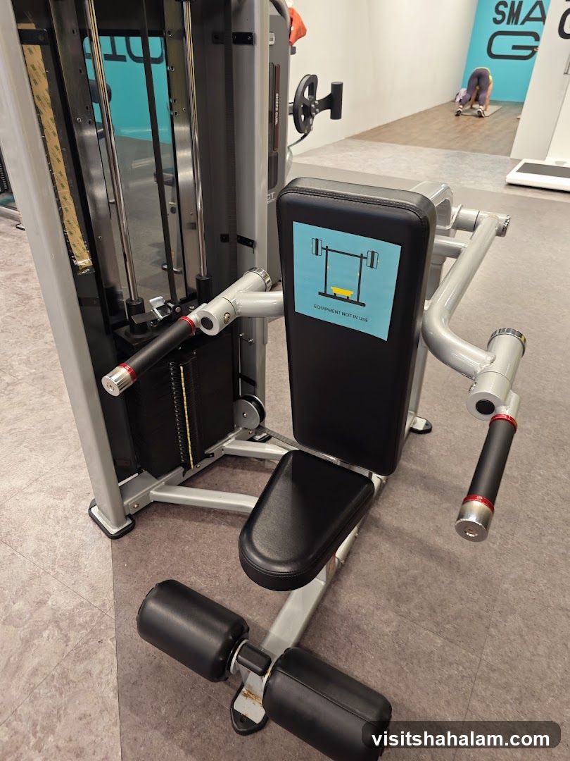 Gym Equipment with "Not in Use" Sign