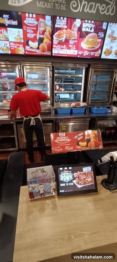 KFC Counter with Menu Displays