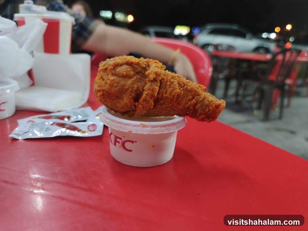 Fried Chicken Drumstick on a KFC Cup