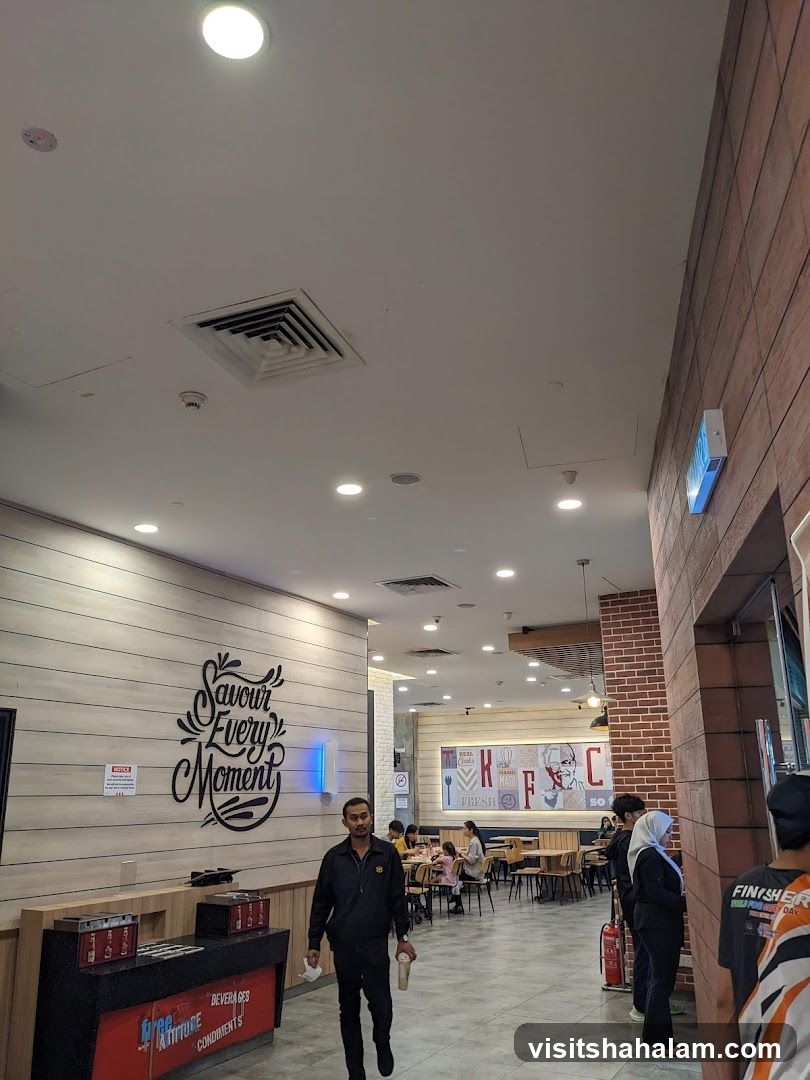 Interior of a fast-food restaurant