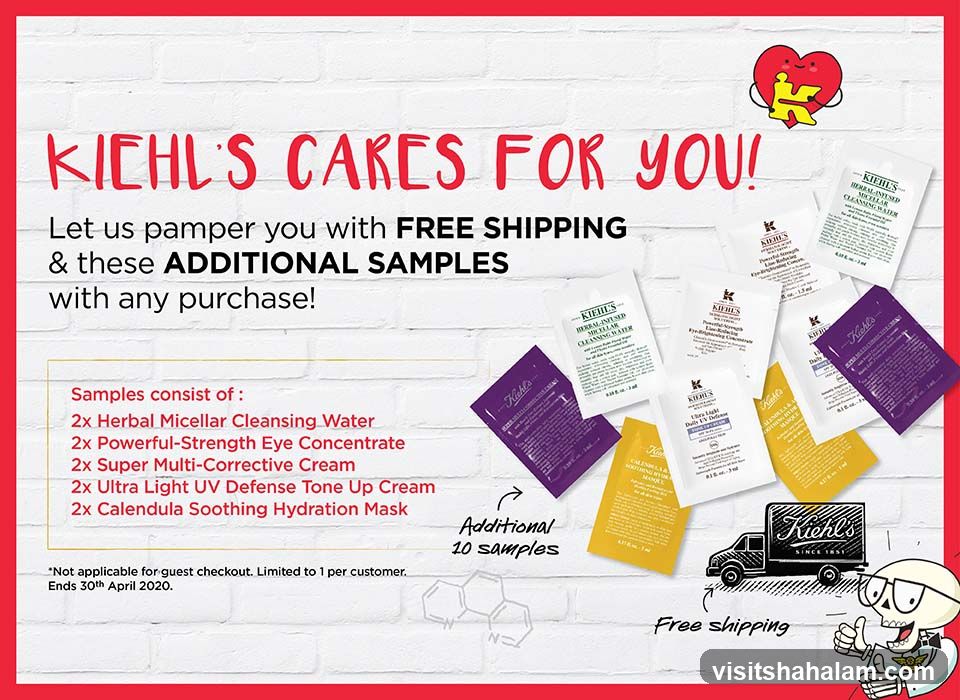 Kiehl's Free Shipping and Sample Offer
