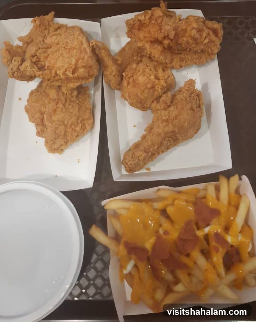 Fried Chicken and Cheese Fries