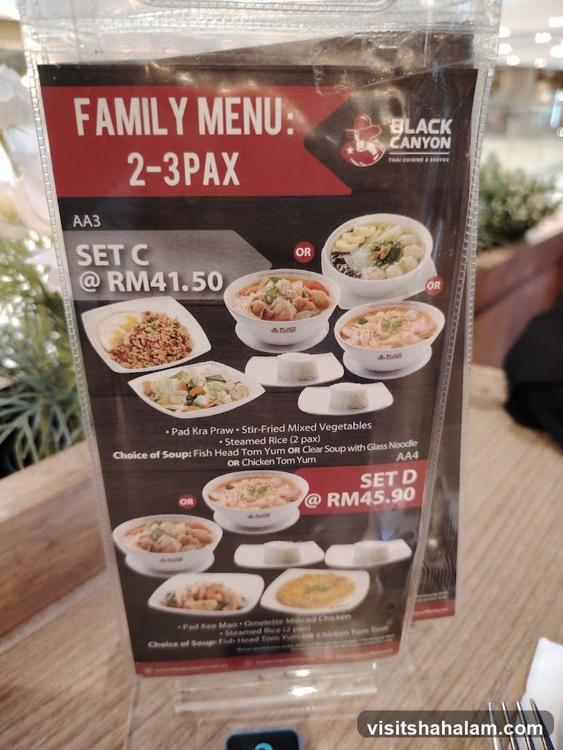 FAMILY MENU: 2-3PAX