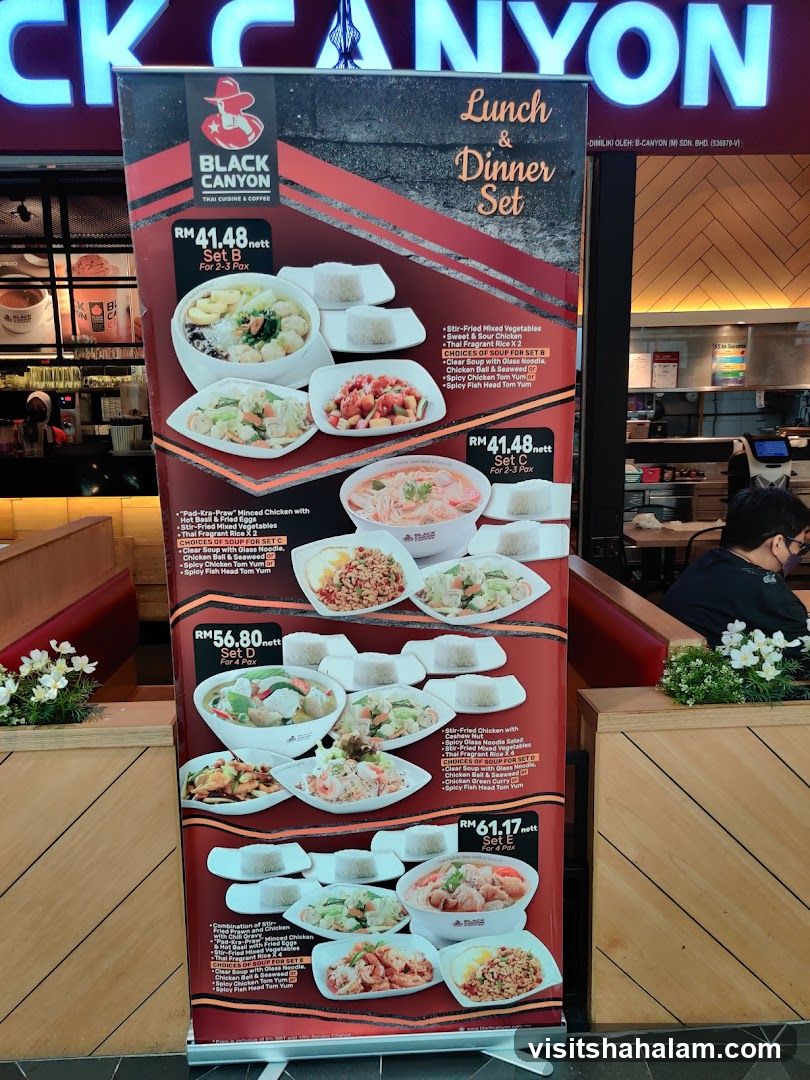 Black Canyon Lunch & Dinner Set Menu