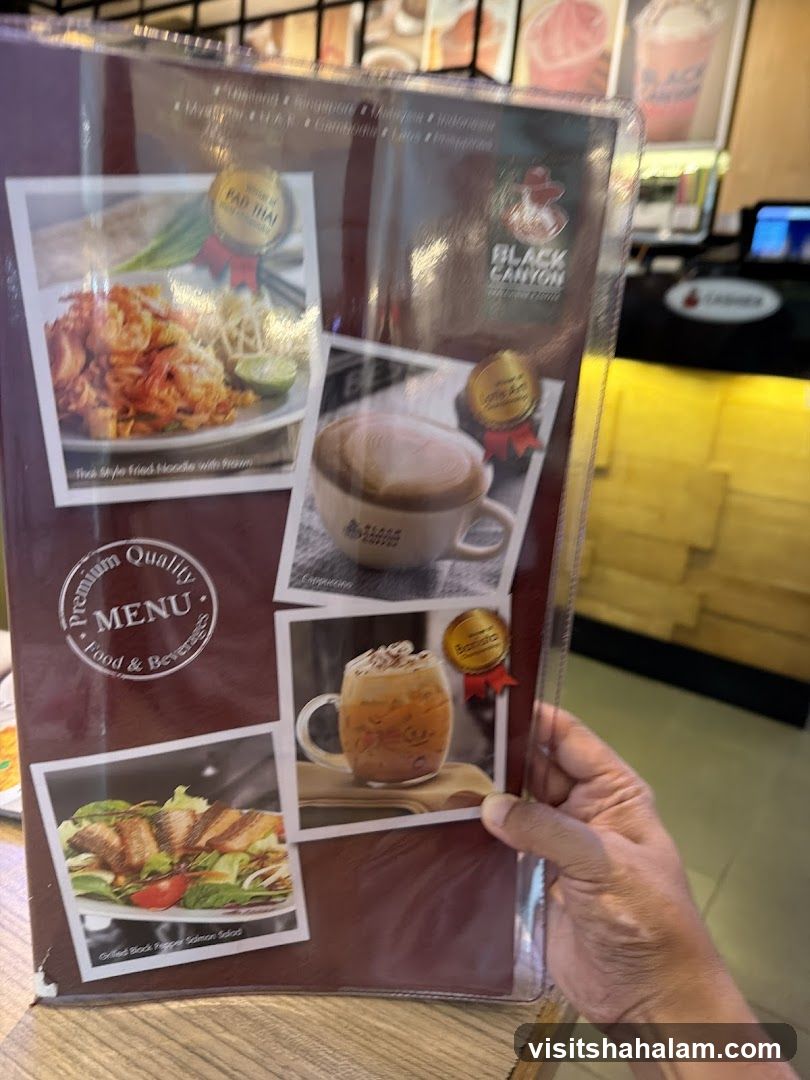 Black Canyon Menu