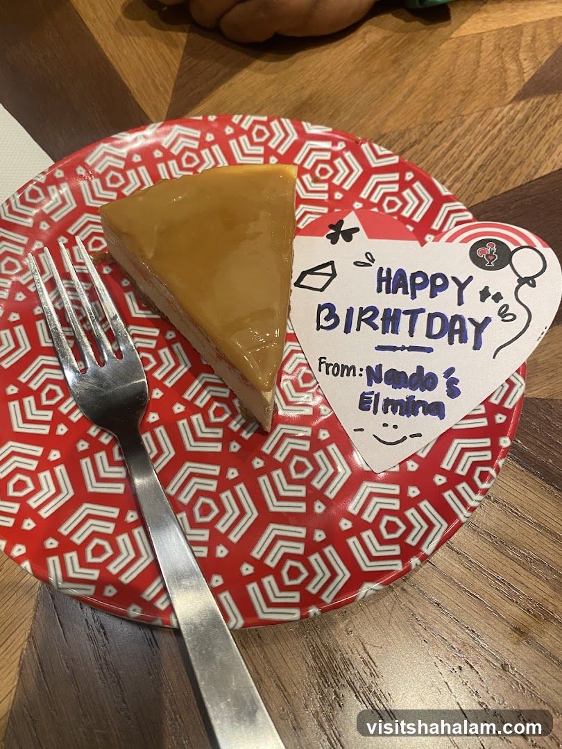 Birthday dessert with a personalized note
