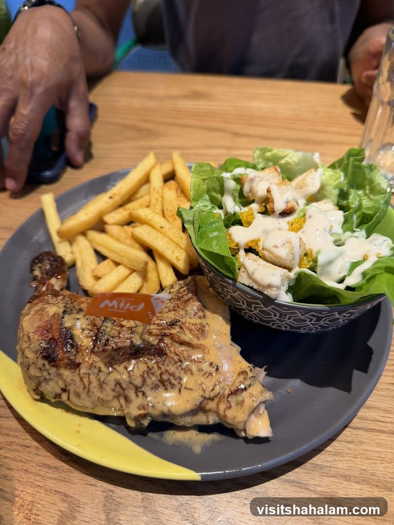 Chicken Meal with Fries and Salad