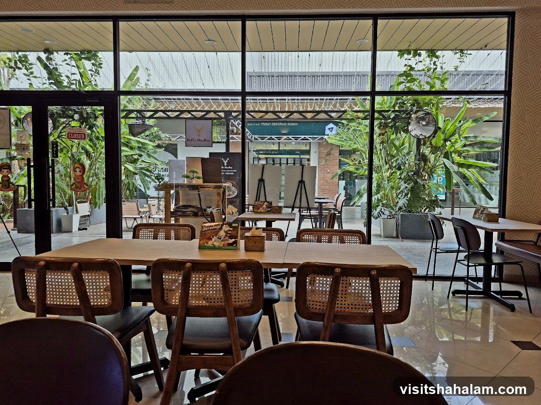 Cafe Interior with Outdoor View