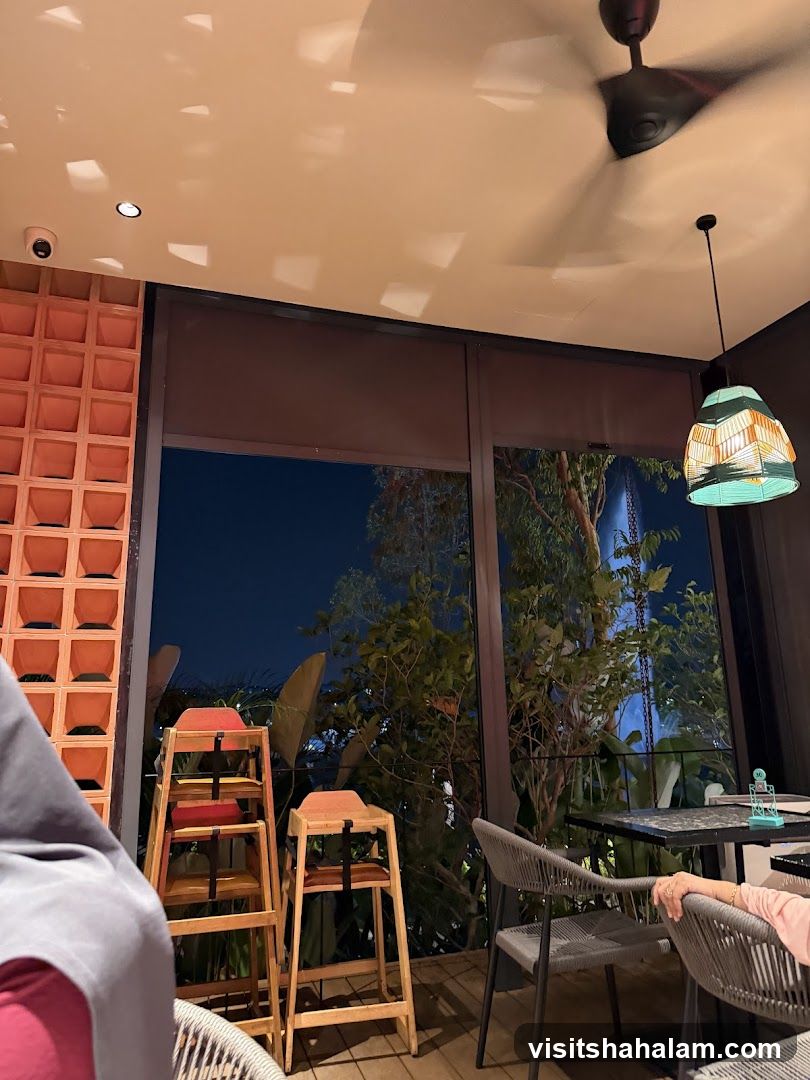 Restaurant Interior with Outdoor View