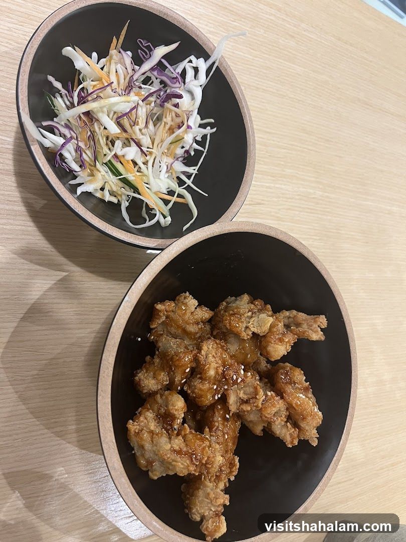 Fried Chicken and Salad