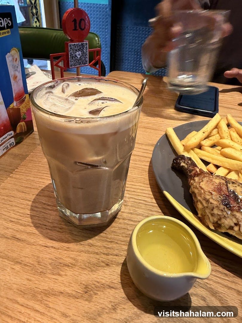 Iced Coffee and Meal