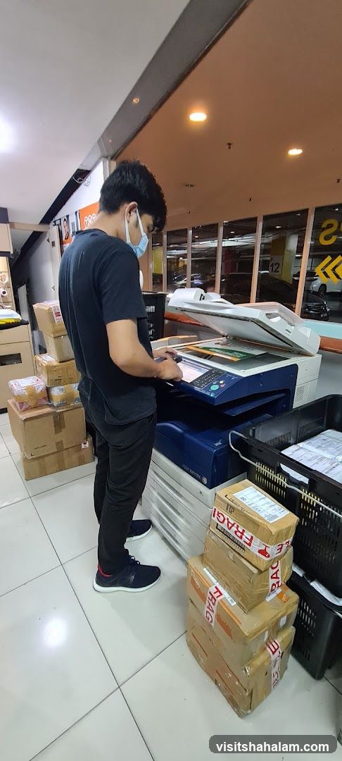 Man using a copier