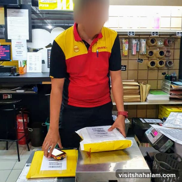 Shipping Clerk Weighing Packages
