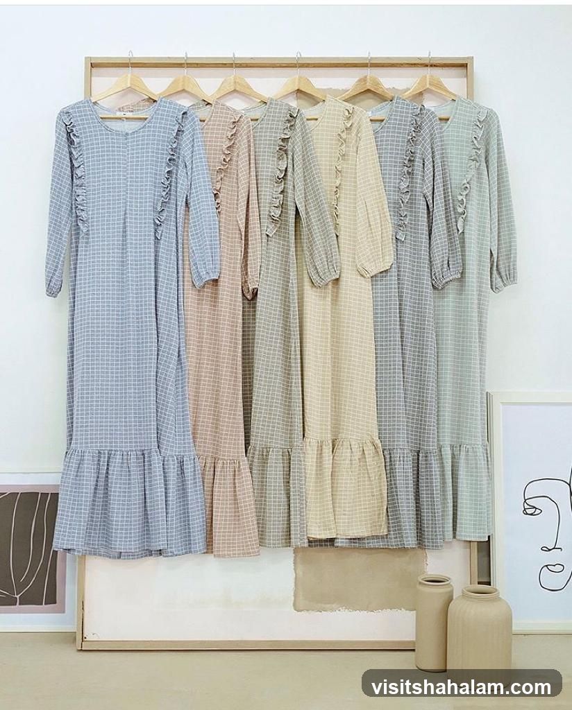 Ruffled Checkered Dresses