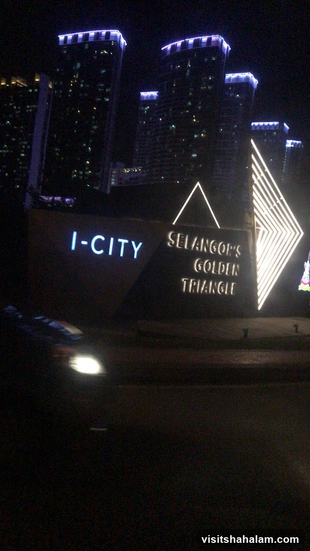 I-City Signage at Night