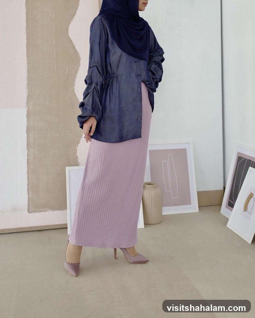 Woman in modest fashion outfit