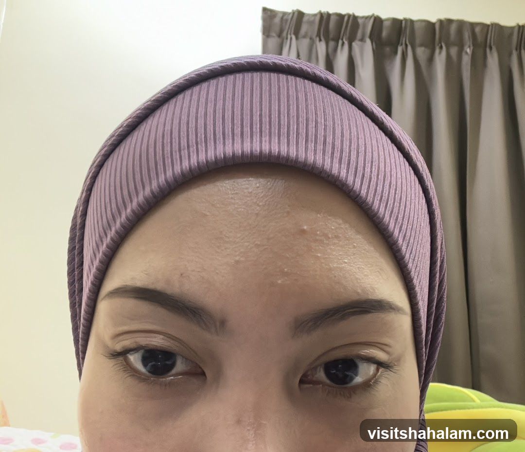 Close-up of a woman's eyes and forehead
