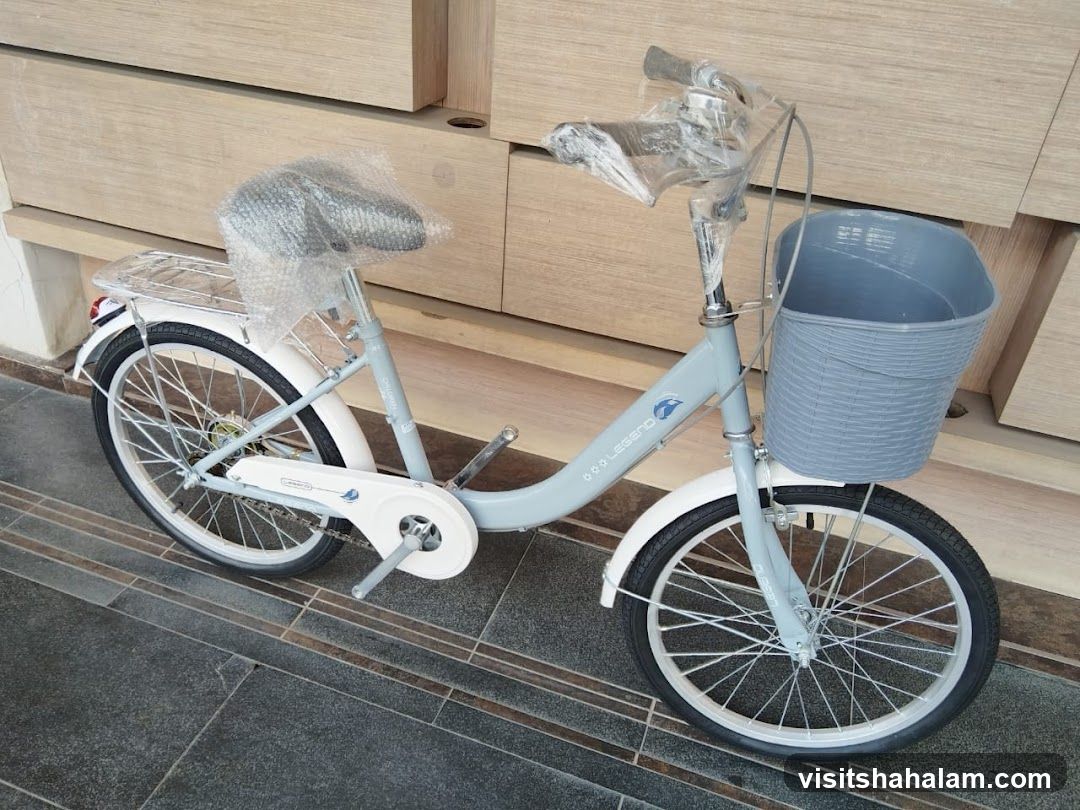 Light Blue Bicycle with Basket